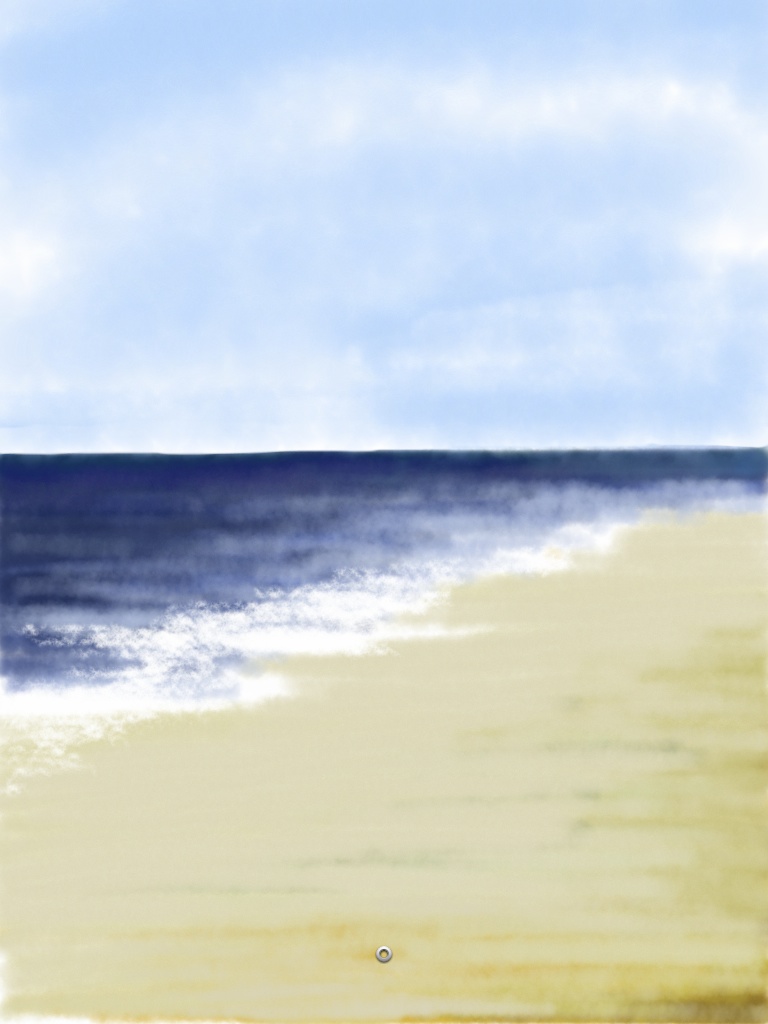 Esther Goh Tok Mui - the beach -Drawn with Brushes App